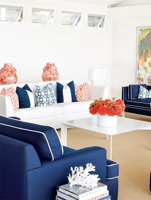 Navy and Orange Navy and Orange